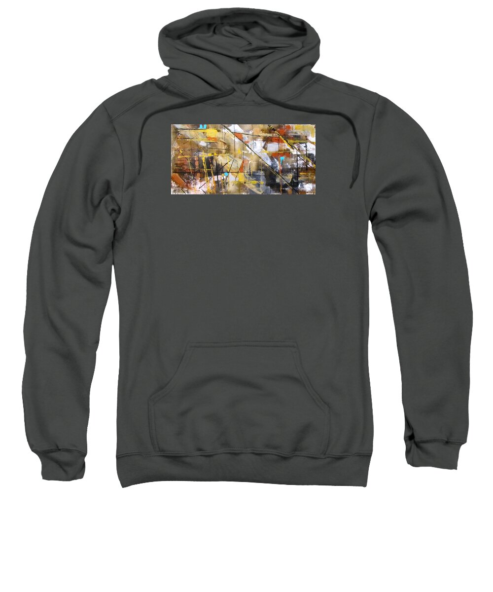 City Sweatshirt featuring the painting City by Barbara O'Toole