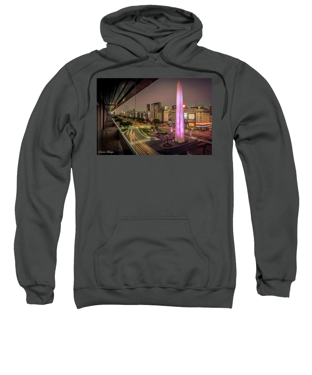 Sunset Sweatshirt featuring the photograph City Sunset by Andrew Matwijec