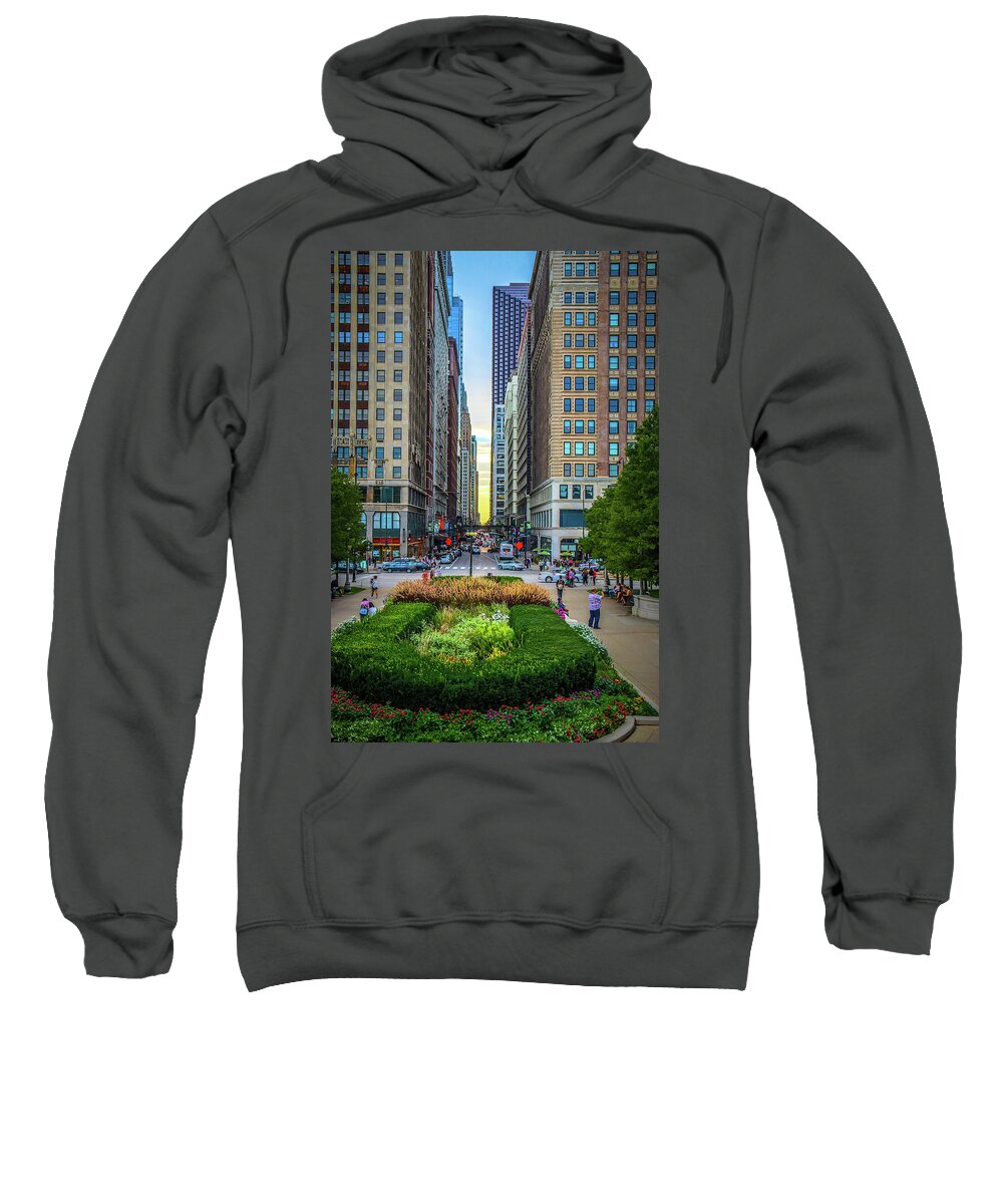 Chicago Sweatshirt featuring the photograph City Surreal by Tony HUTSON