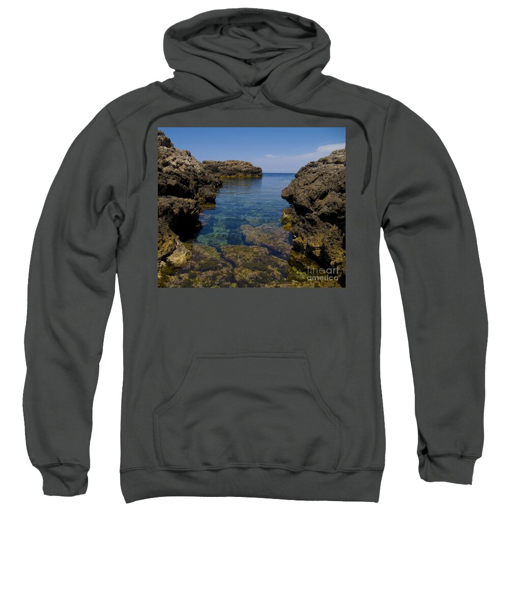 Aglae Sweatshirt featuring the photograph Clear water of Mallorca by Anastasy Yarmolovich