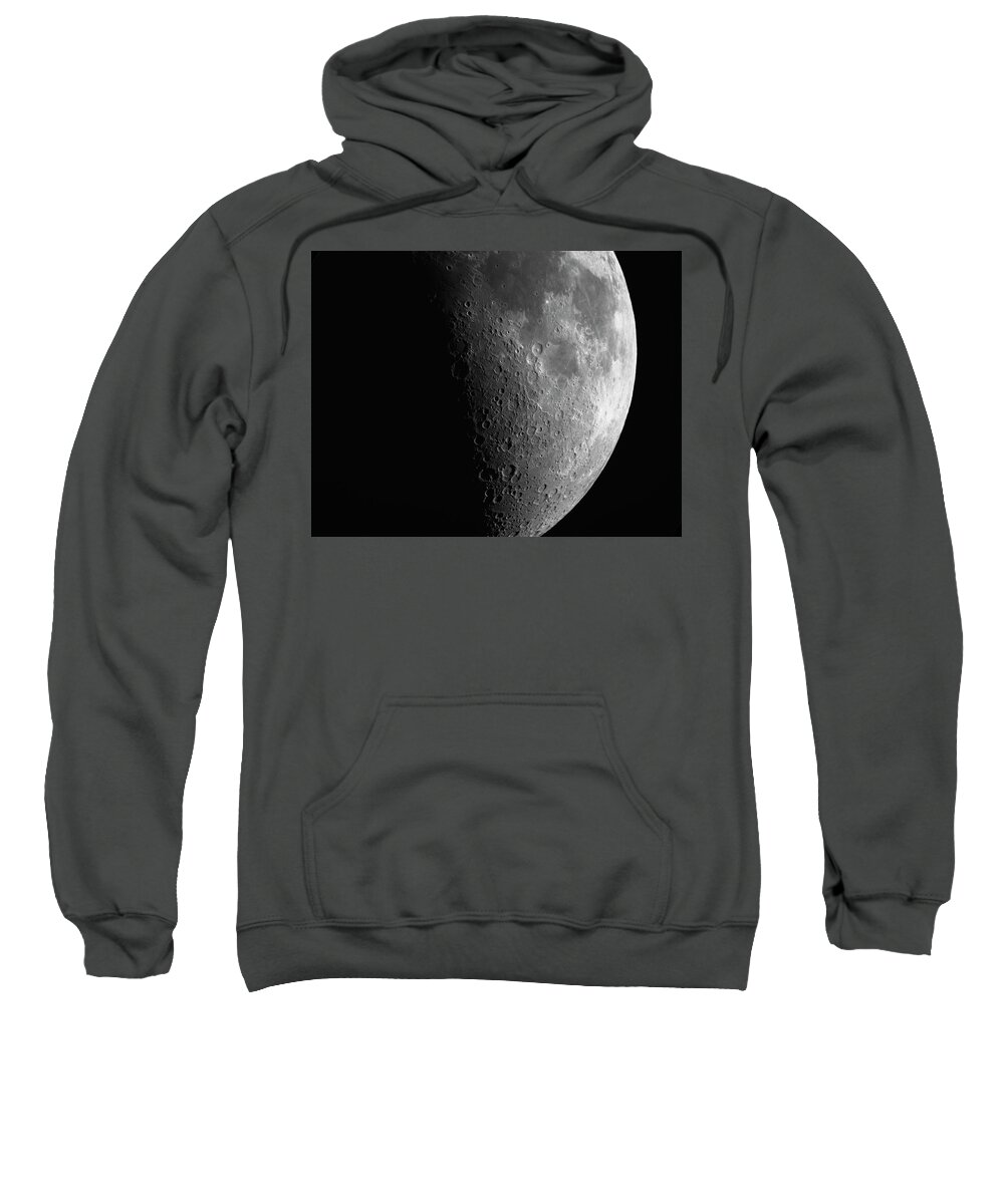 Moon Sweatshirt featuring the photograph Close-up of Moon by Peter Ponzio