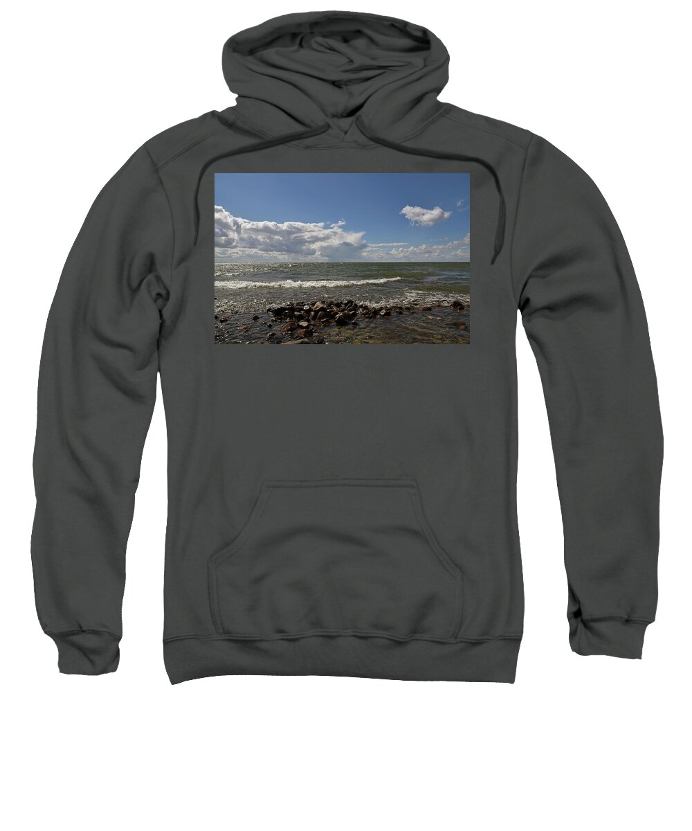 Sweden Sweatshirt featuring the pyrography Clouds over sea by Magnus Haellquist