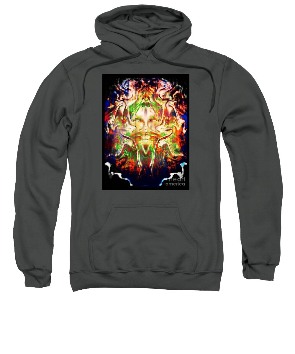 Faces Sweatshirt featuring the digital art Clover Spell by Rindi Rehs