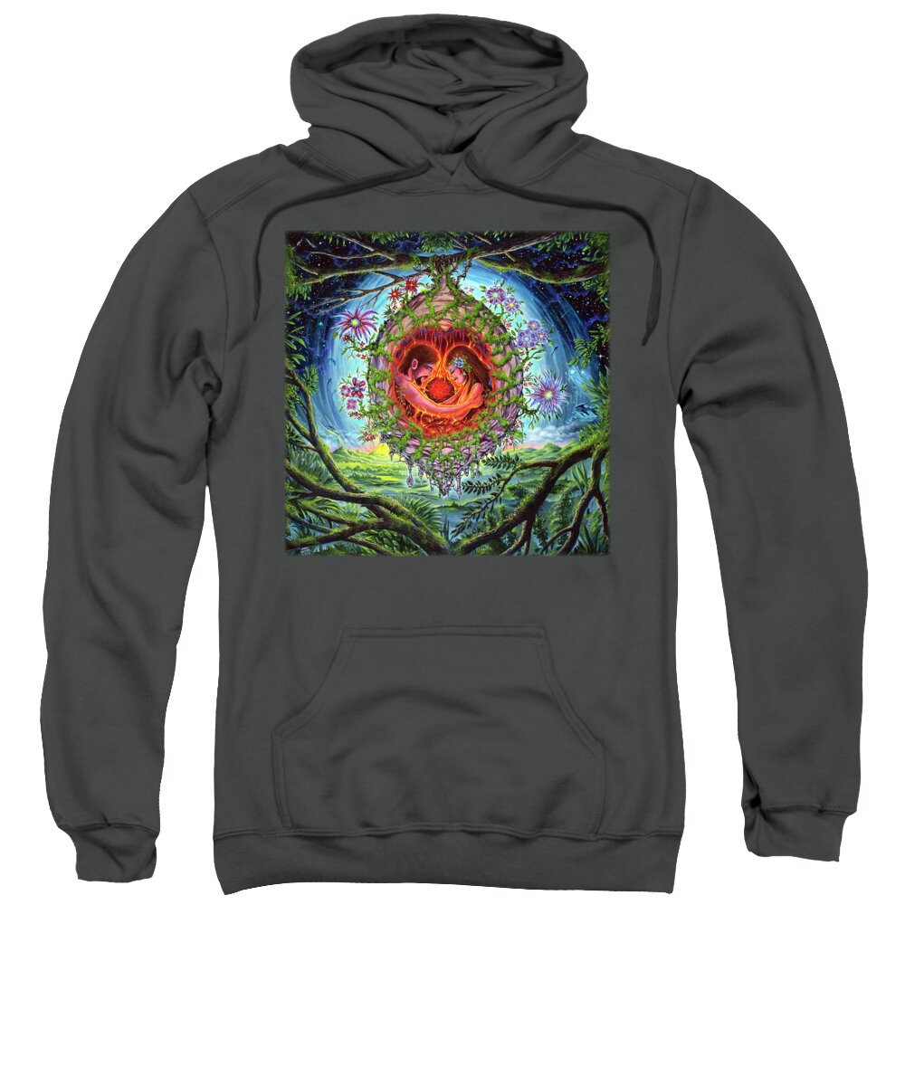 Landscape Sweatshirt featuring the painting Cocoon by Mark Cooper