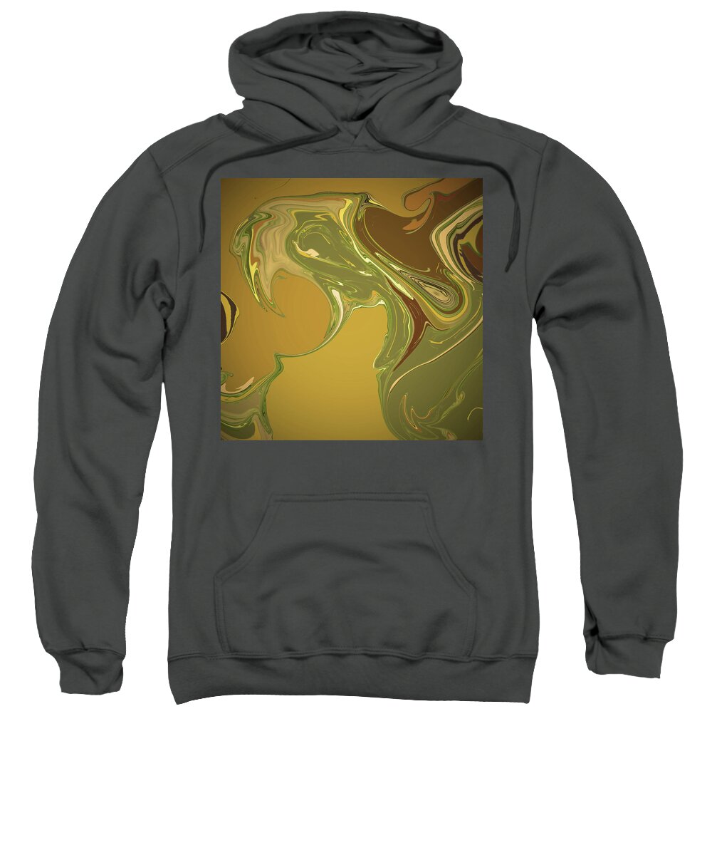 Marbled Papers Sweatshirt featuring the digital art Cognac and Cigars by Gina Harrison