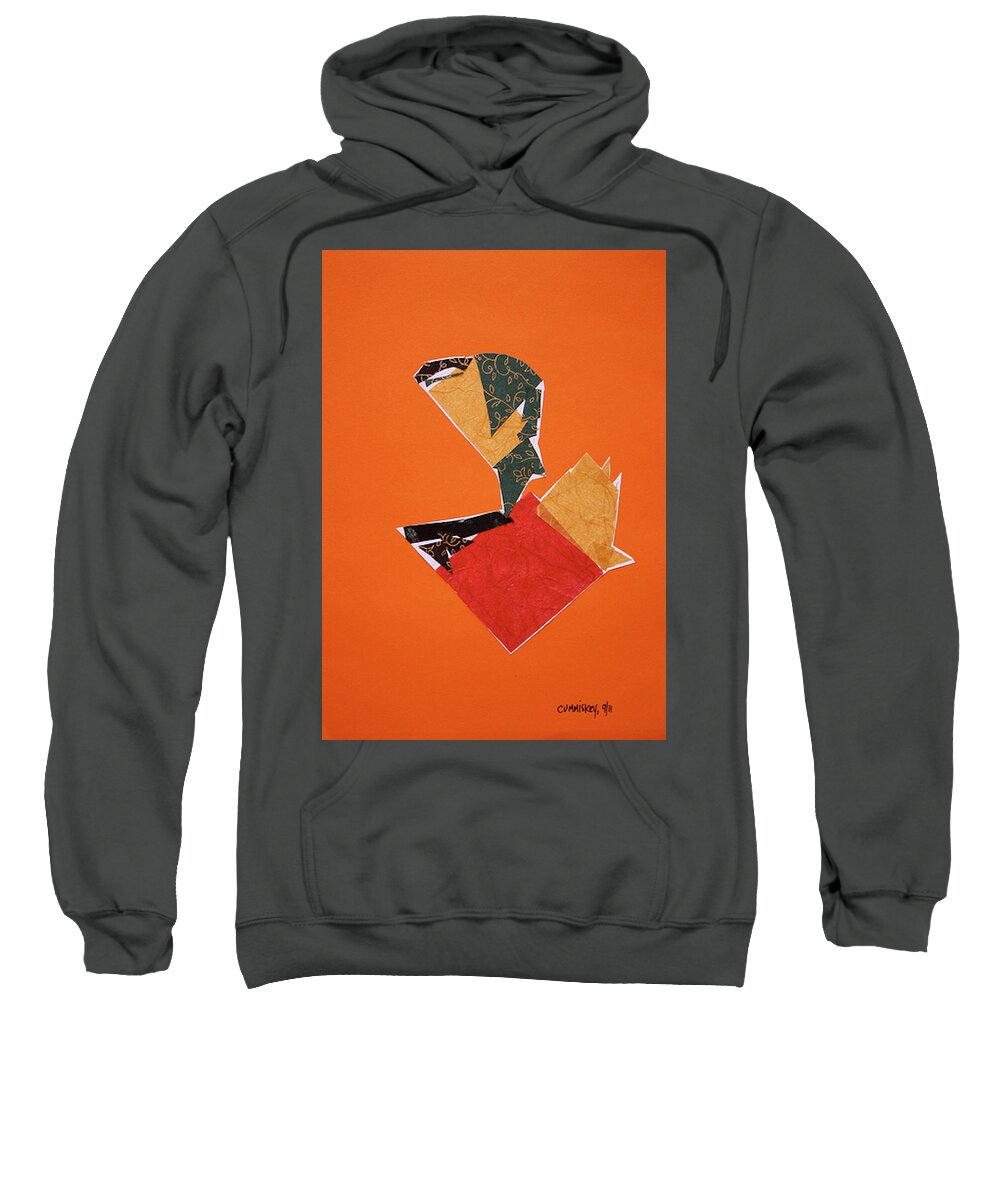 Cut Out Paper Sweatshirt featuring the drawing Collage # 2. by Roger Cummiskey