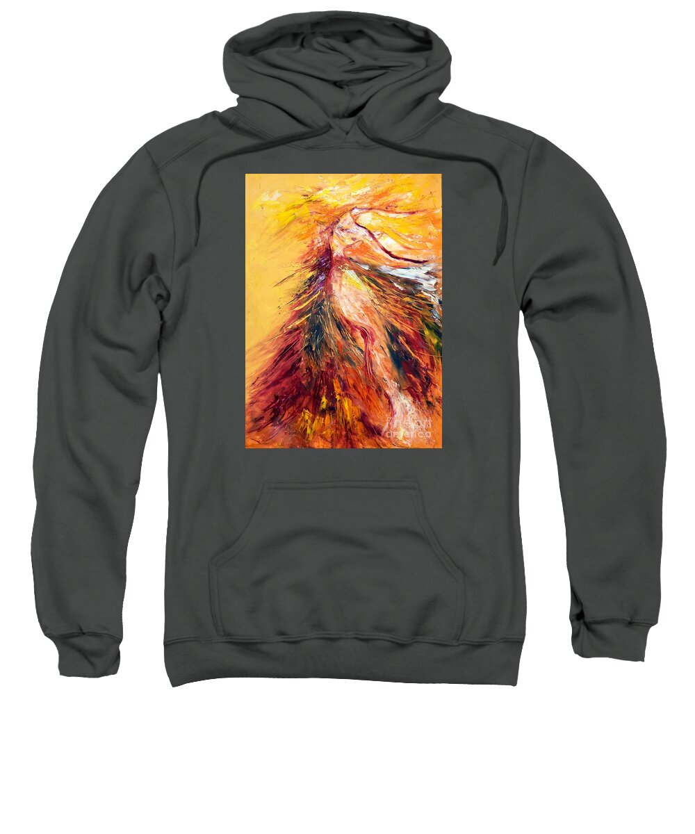 Chakra Sweatshirt featuring the painting Color Dance by Marat Essex
