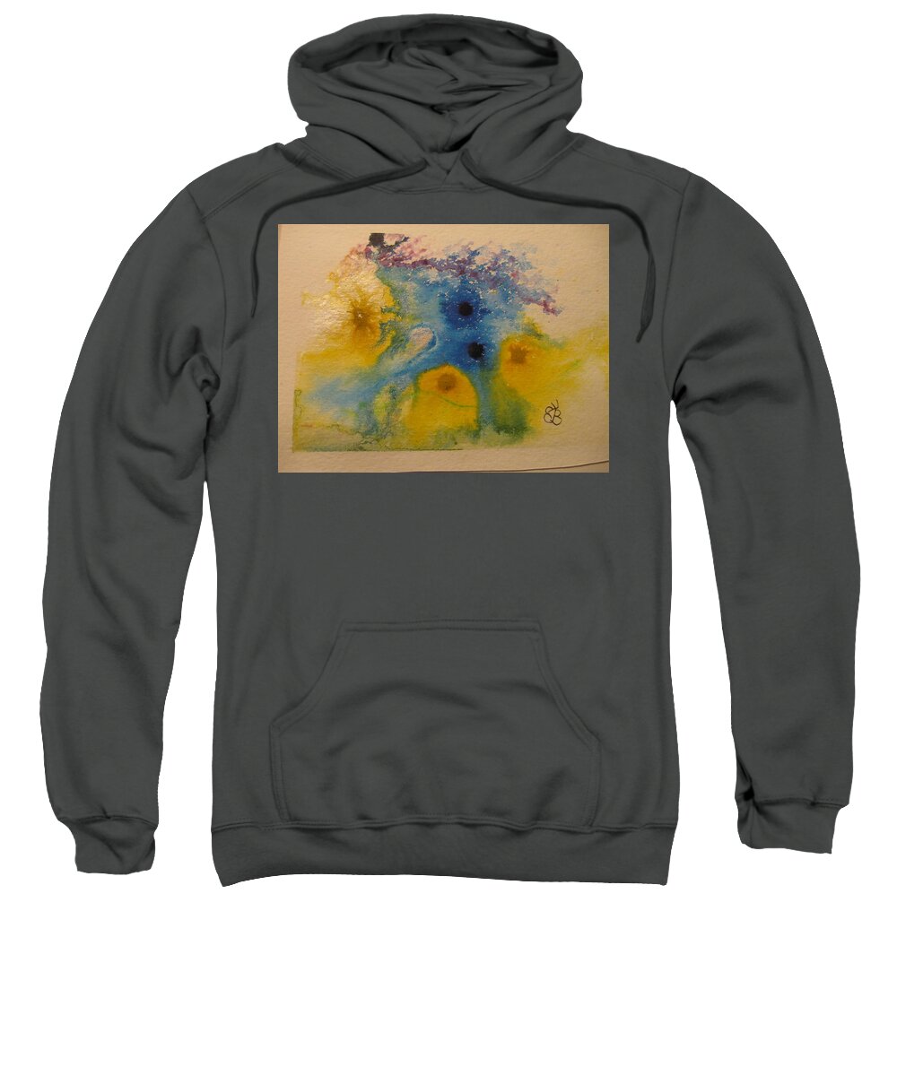 Blues Sweatshirt featuring the drawing Colourful by AJ Brown