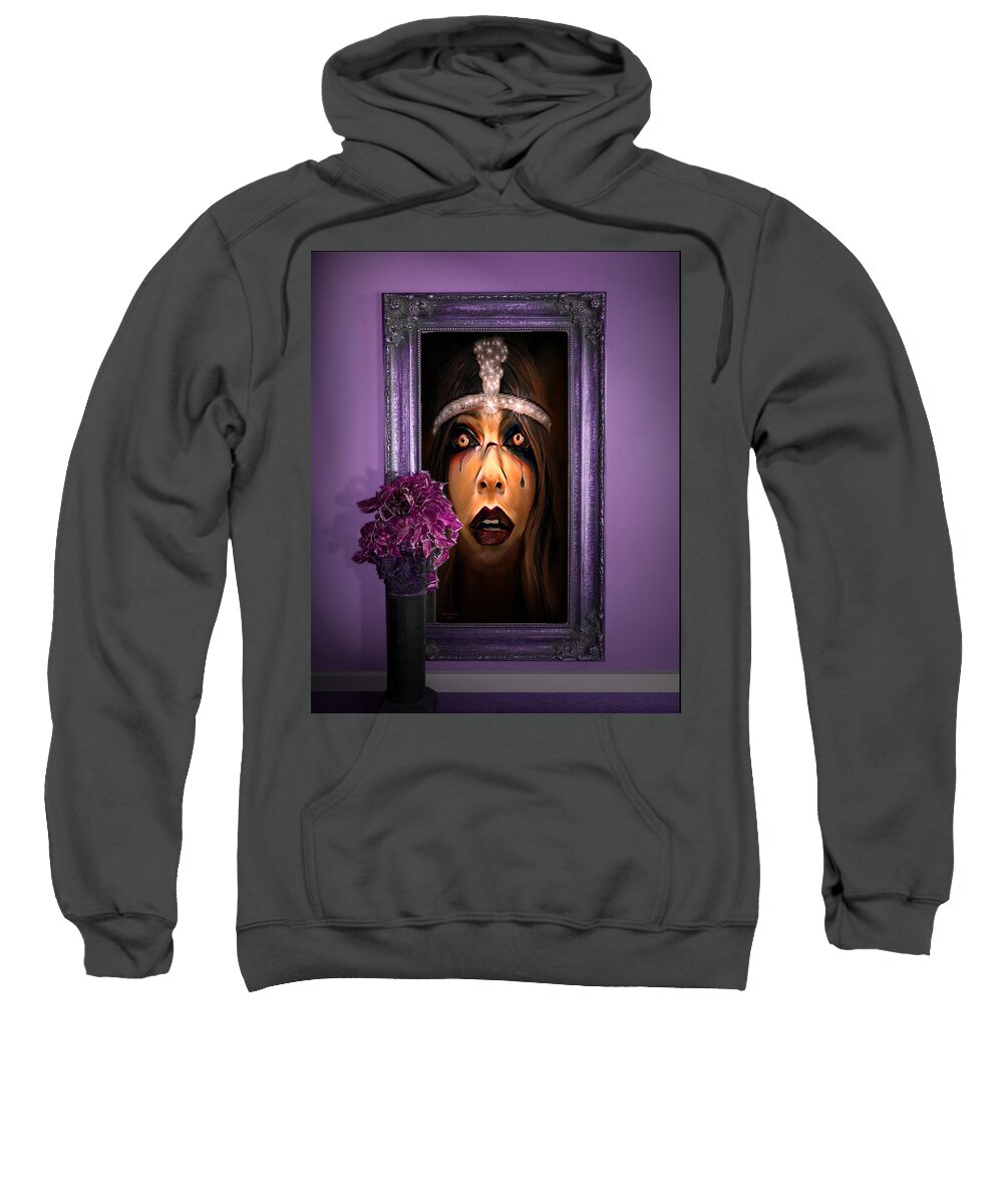 Digital Art Sweatshirt featuring the digital art Come with Me, If you Dare by Artful Oasis