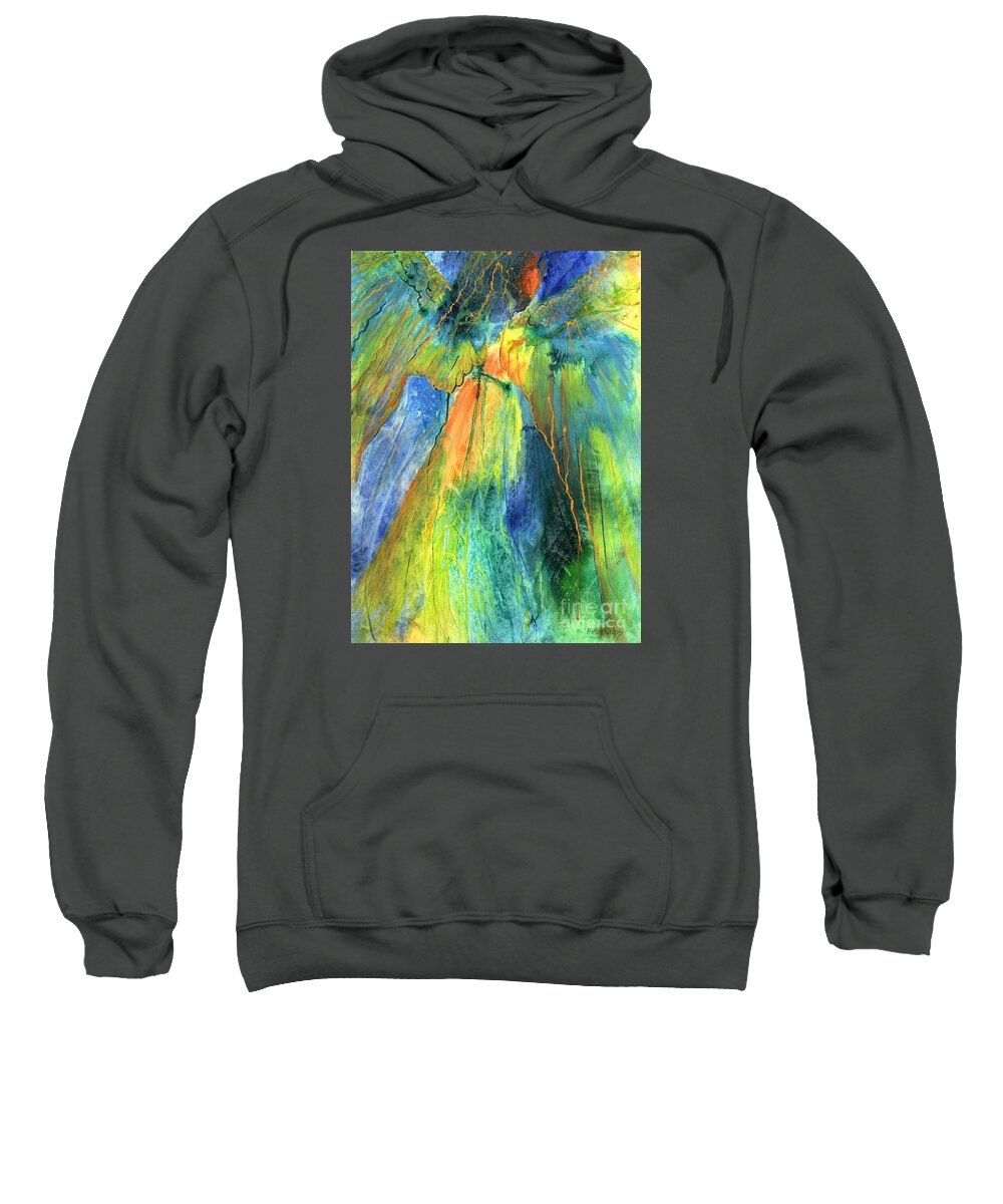 Acrylic Ink Sweatshirt featuring the painting Coming Lord by Nancy Cupp