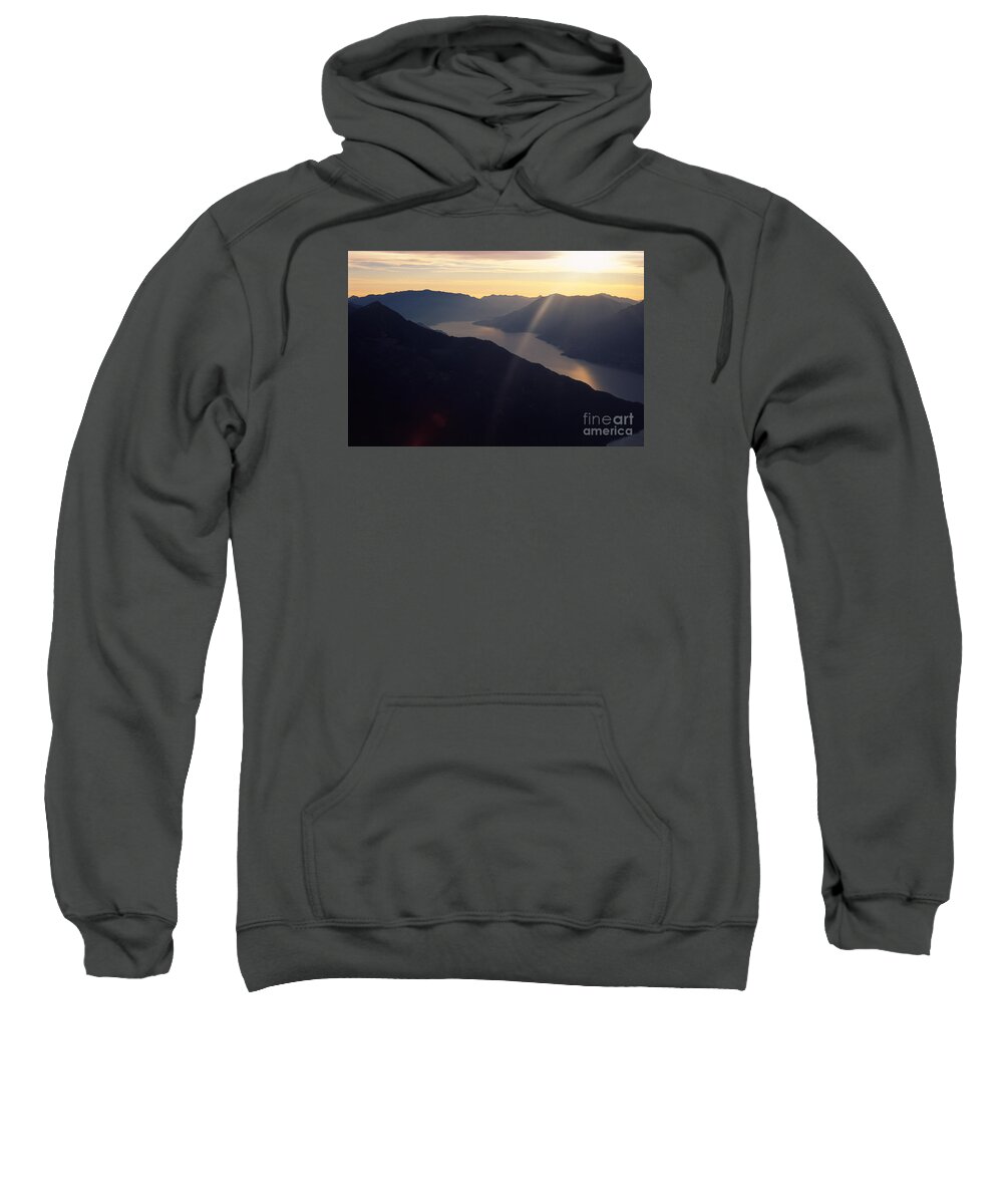 Sunset Sweatshirt featuring the photograph Como Lake by Riccardo Mottola