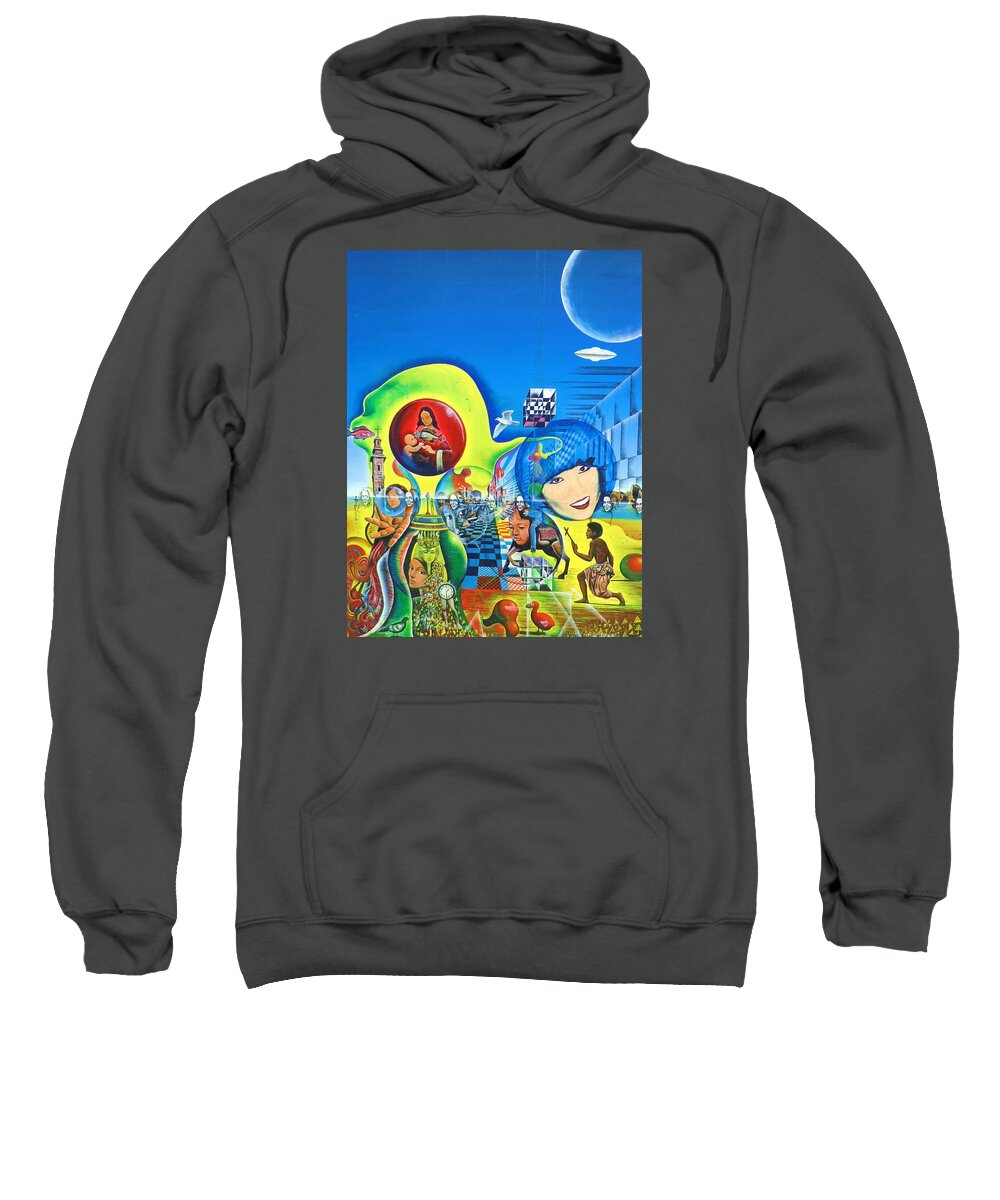 Surreal Sweatshirt featuring the painting Complicated Dream by John Kaelin
