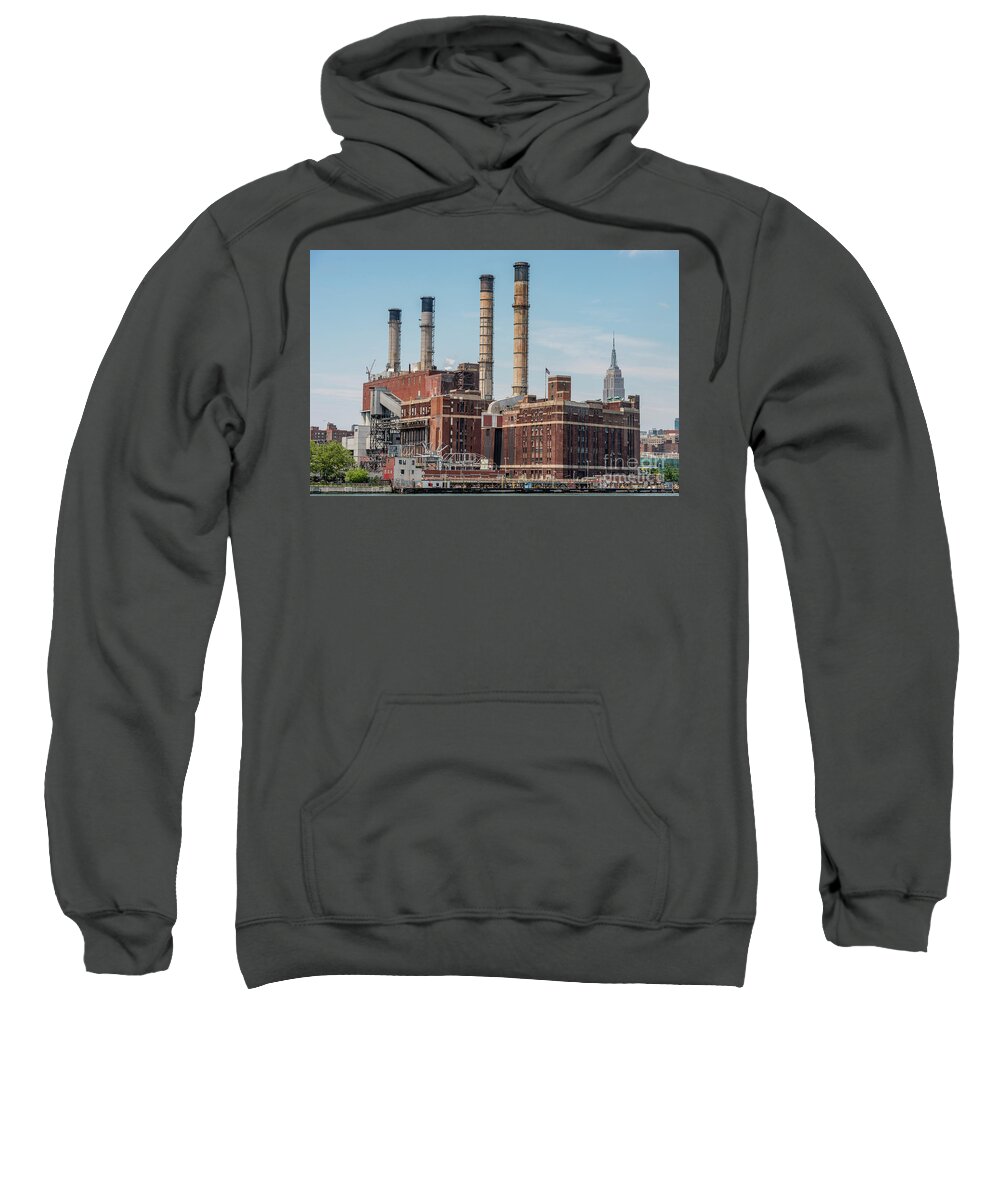 Consolidated Edison Sweatshirt featuring the photograph Consolidated Edison Plant in Manhattan by David Oppenheimer