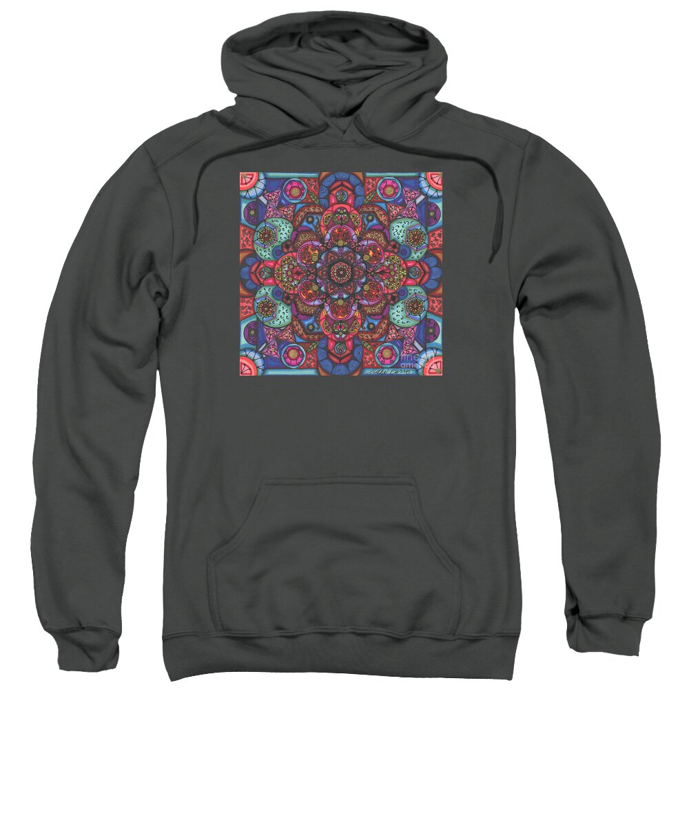 Abstract Sweatshirt featuring the painting Cool Doodle by Vicki Baun Barry