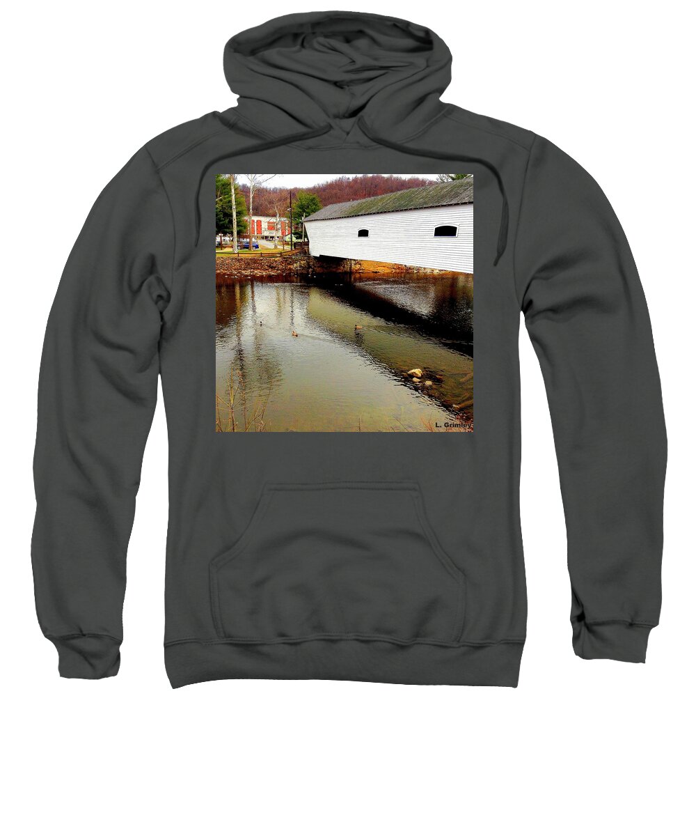 Photography Sweatshirt featuring the photograph Covered Bridge - Elizabethan, Tennessee by Lessandra Grimley
