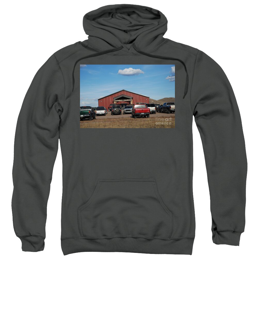 Cowboys Sweatshirt featuring the photograph Cowboy Church by Jim Goodman