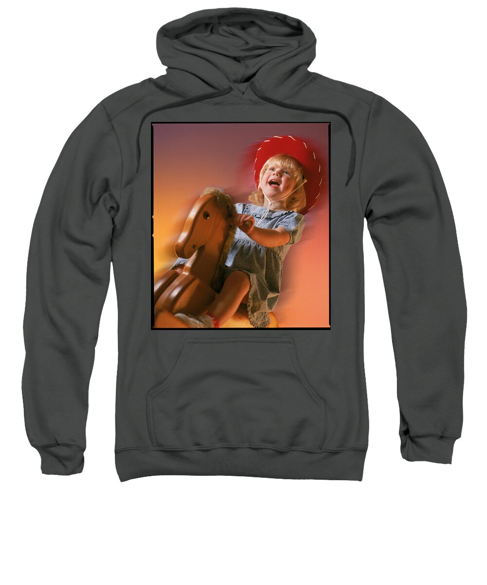 Rocking Horse Sweatshirt featuring the photograph Cowgirl by Kelley King