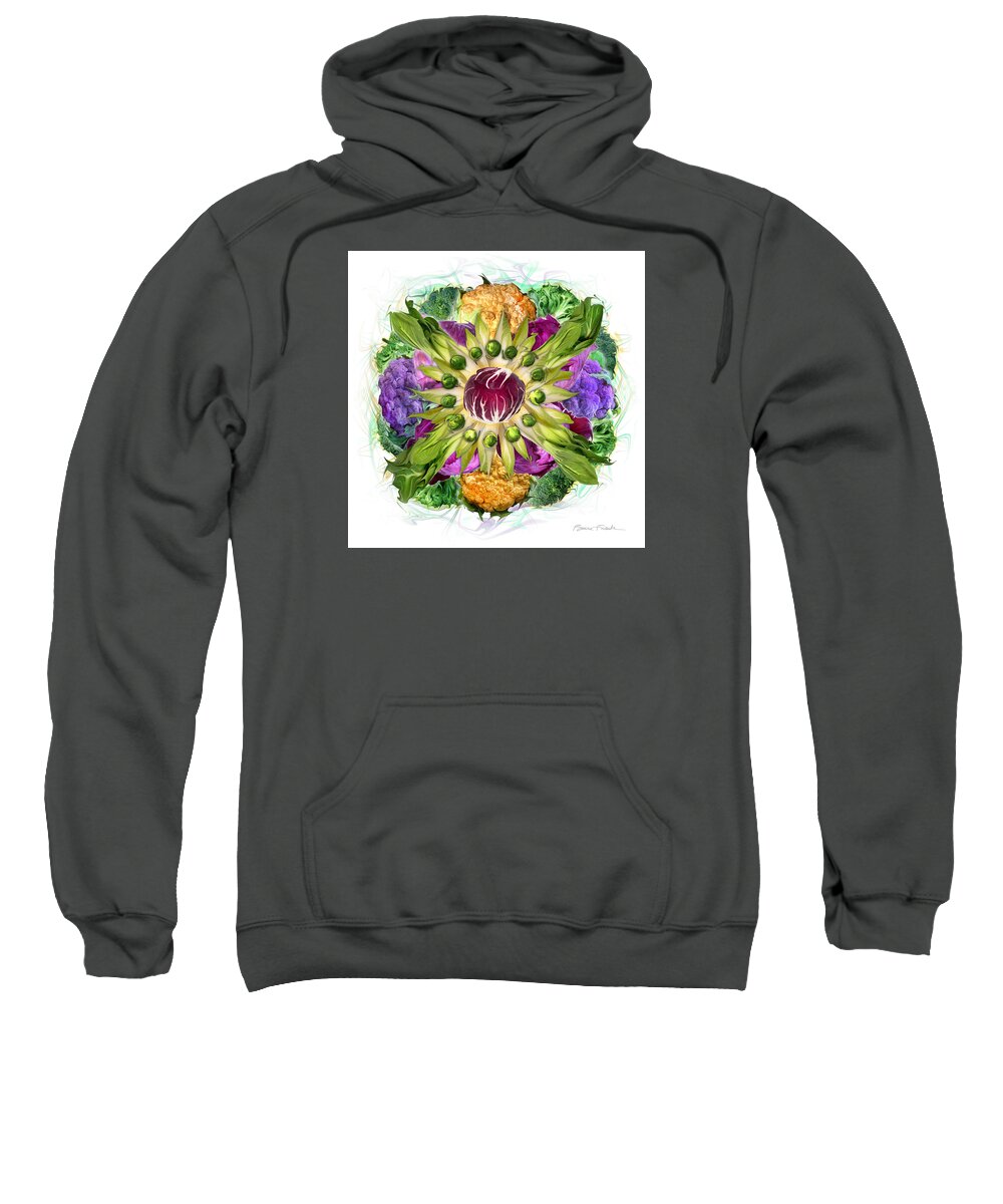 Culinary Mandala Sweatshirt featuring the photograph Cruciferous Collective by Bruce Frank