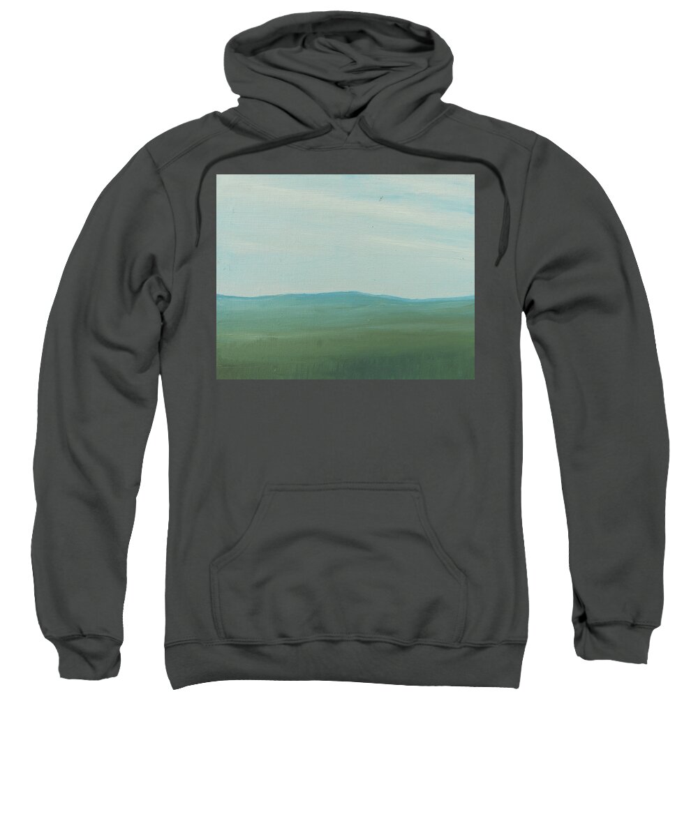 Landscape Sweatshirt featuring the painting Dagrar over Salenfjallen- Shifting daylight over distant horizon 5 of 12_0028 51x40 cm by Marica Ohlsson