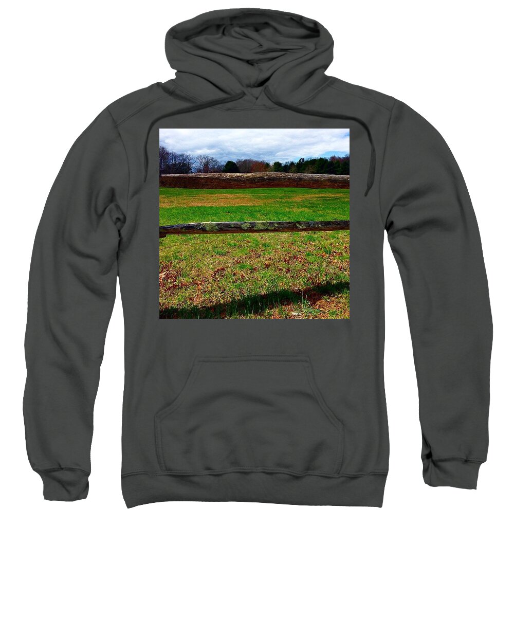 Beautiful Sweatshirt featuring the photograph A Quiet Farm on a Spring Day by Kate Arsenault 