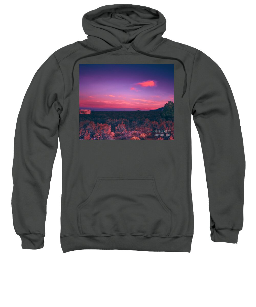 Santa Sweatshirt featuring the photograph Dawn in Taos by Charles Muhle