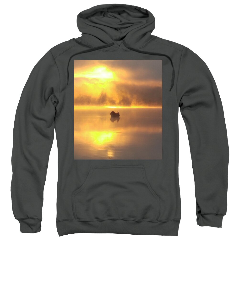 Dawn Sweatshirt featuring the photograph Daybreak Fishermen by Chuck Brown