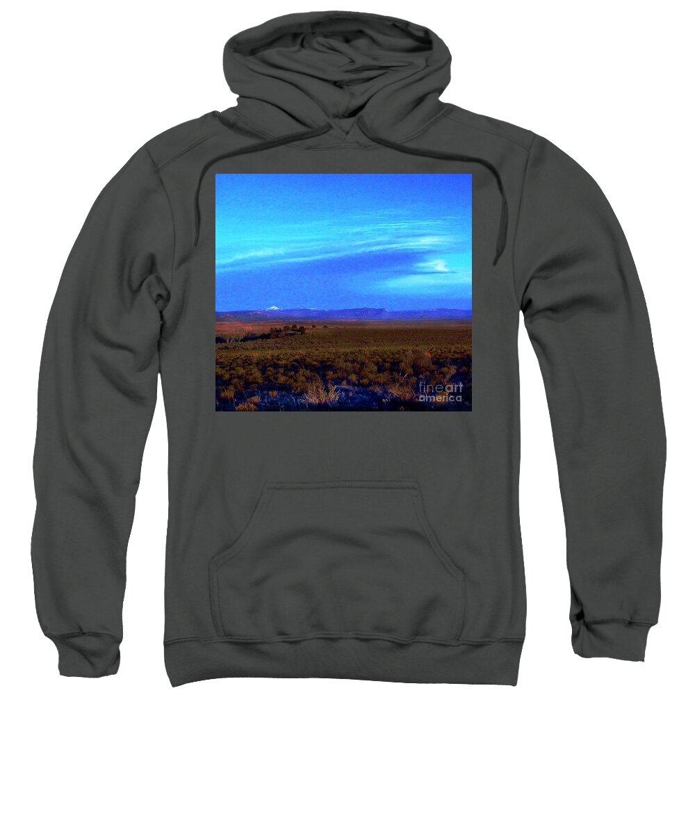 Disappointment Valley Spacious Colorado Valley Great Open Place Sweatshirt featuring the digital art Disappointment Valley by Annie Gibbons