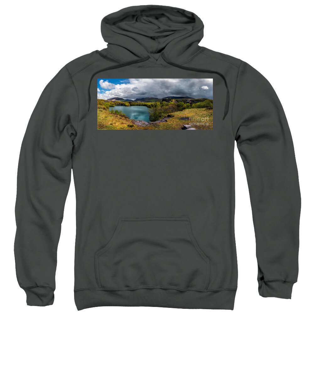 Dorothea Sweatshirt featuring the photograph Dorothea Quarry Panorama by Adrian Evans