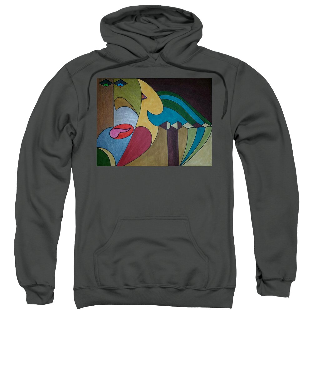 Geometric Art Sweatshirt featuring the glass art Dream 219 by S S-ray