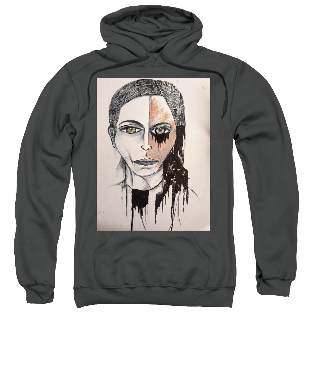 Face Sweatshirt featuring the painting Drip Dried by Dennis Ellman