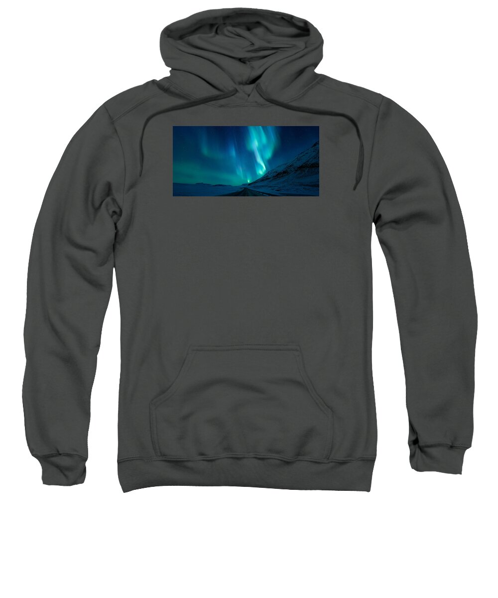 Northern Lights Sweatshirt featuring the photograph Driving Home by Tor-Ivar Naess