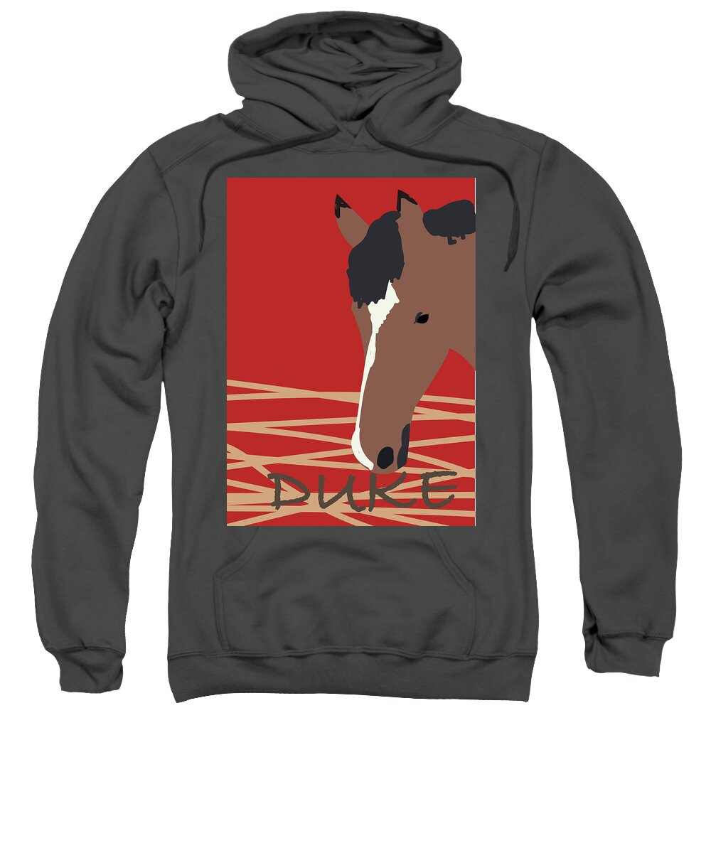 Horse Sweatshirt featuring the digital art Sprout Duke by Caroline Elgin