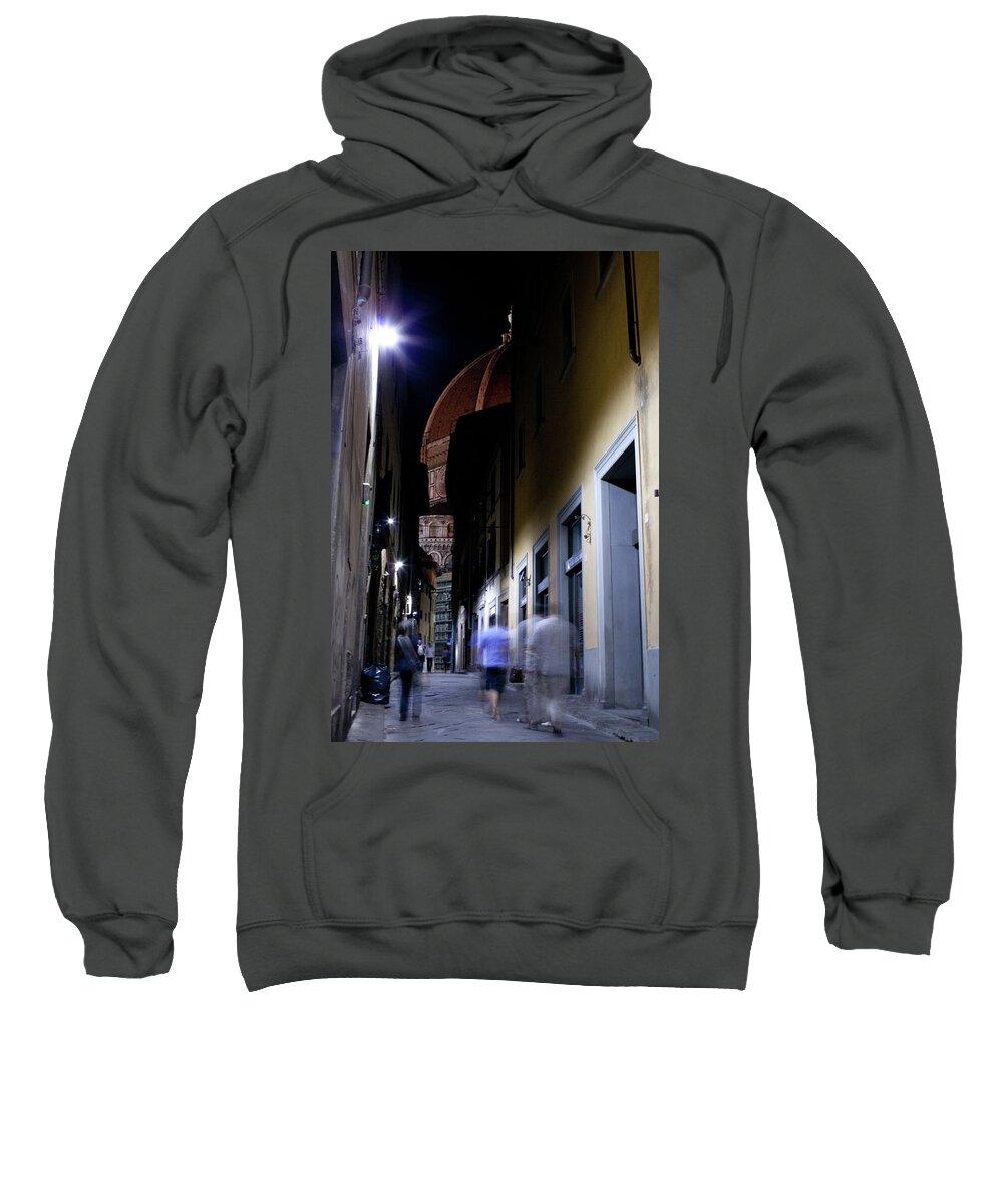Duomo Sweatshirt featuring the photograph Duomo in the Dark by Matthew Wolf