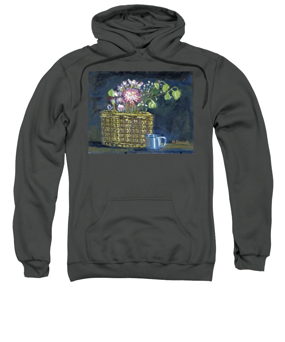 Flower Sweatshirt featuring the painting Dying Flowers by Michael Daniels