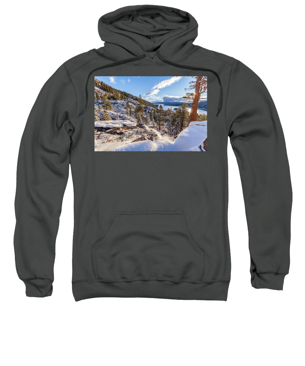 Landscape Sweatshirt featuring the photograph Eagle Falls by Charles Garcia