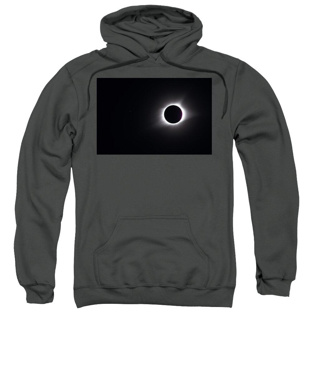 Eclipse Sweatshirt featuring the photograph Eclipse Totality and Regulus by Paul Rebmann
