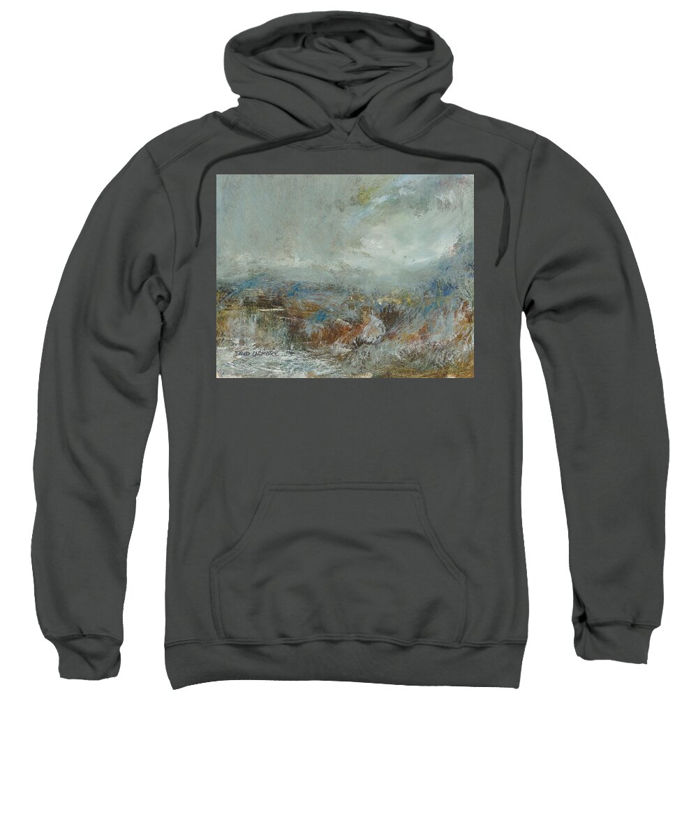 Storm Sweatshirt featuring the painting Elemental 35 by David Ladmore