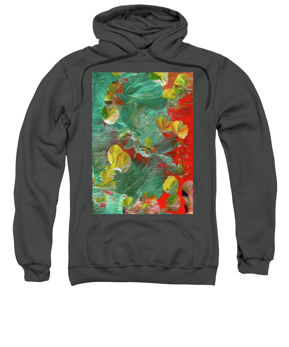Emerald Sweatshirt featuring the painting Emerald Island by Nan Bilden