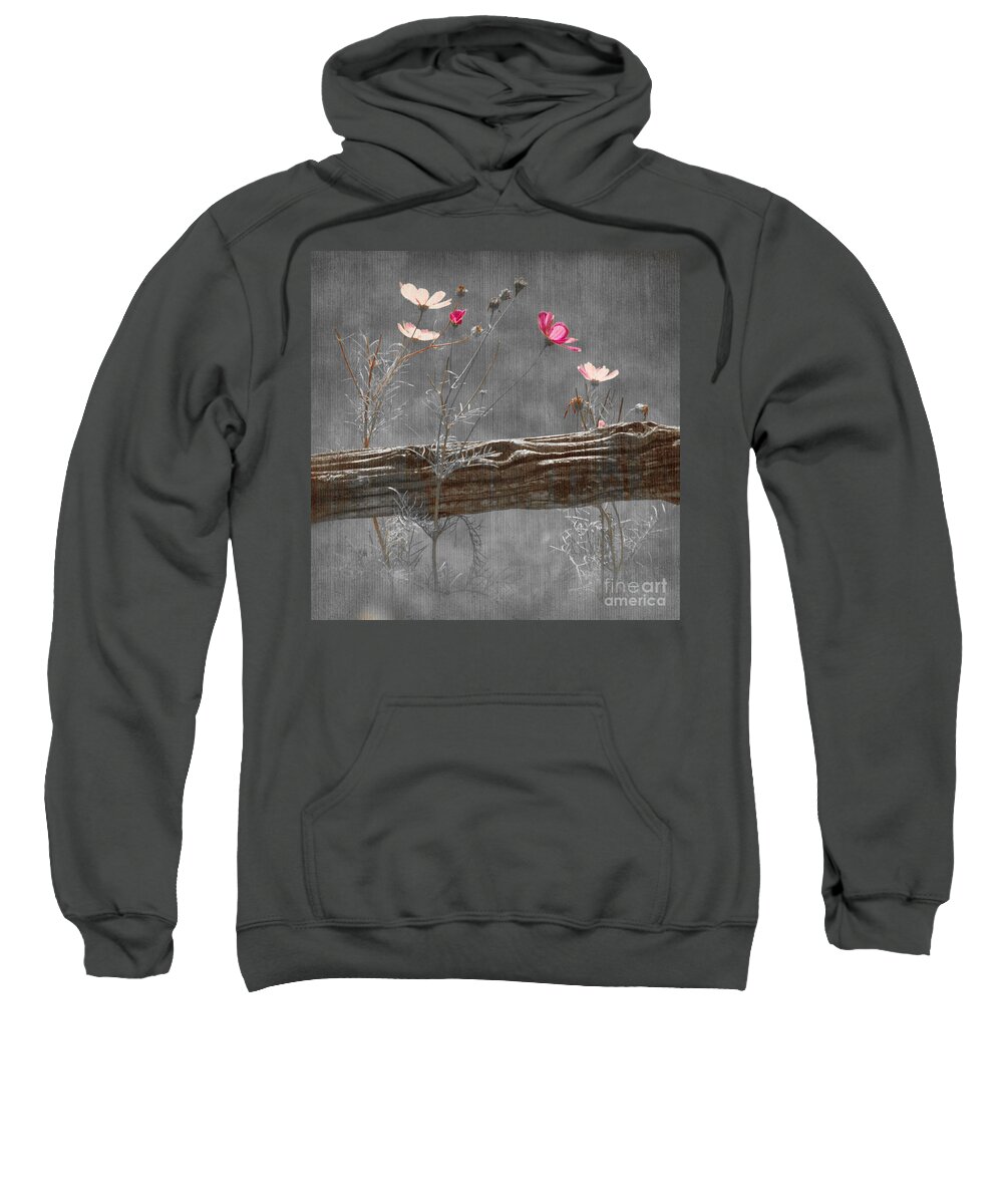 Flowers Sweatshirt featuring the photograph Emerging Beauties - v38at1 by Variance Collections
