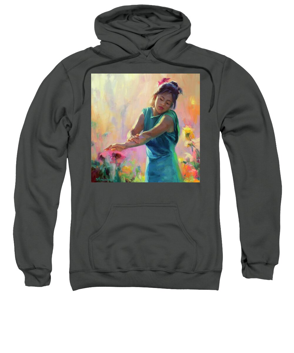 Spring Sweatshirt featuring the painting Enchanted by Steve Henderson