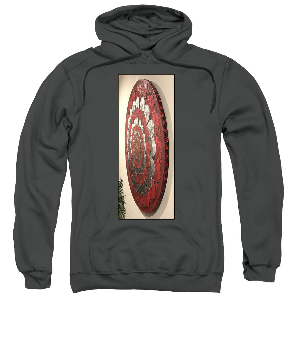  Sweatshirt featuring the painting Eternal Hearts by James Lanigan Thompson MFA