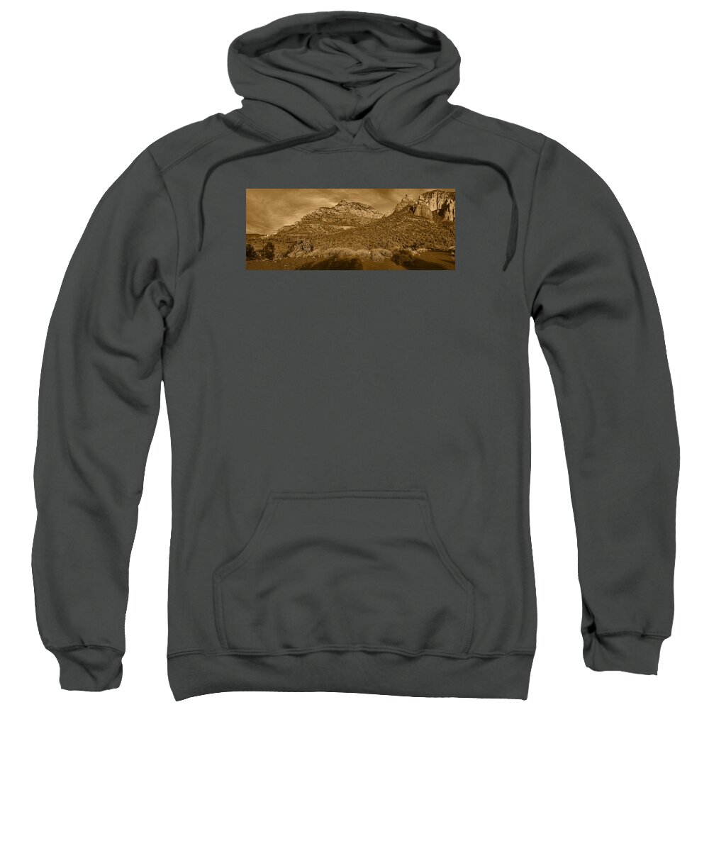 Dry Creek Vista Sweatshirt featuring the photograph Evening Shadows pano Tnt by Theo O'Connor