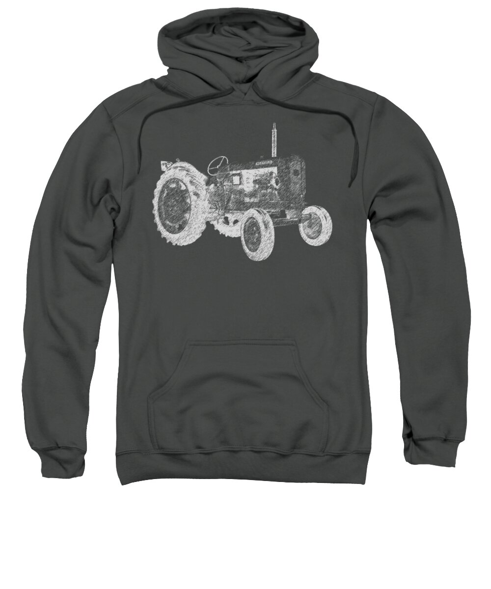  Farm Sweatshirt featuring the digital art Farm Tractor Tee by Edward Fielding