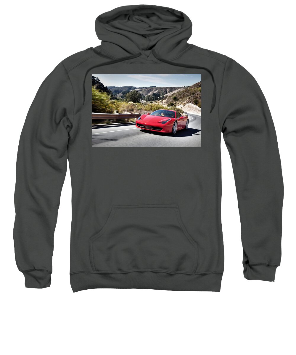 Ferrari Sweatshirt featuring the photograph #Ferrari #458Italia by ItzKirb Photography