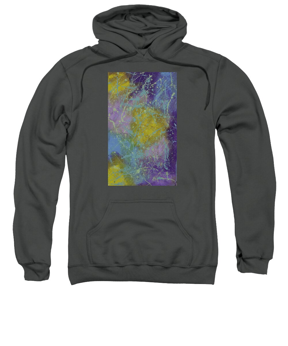 Abstract Sweatshirt featuring the painting Firework Lightning by Julius Hannah