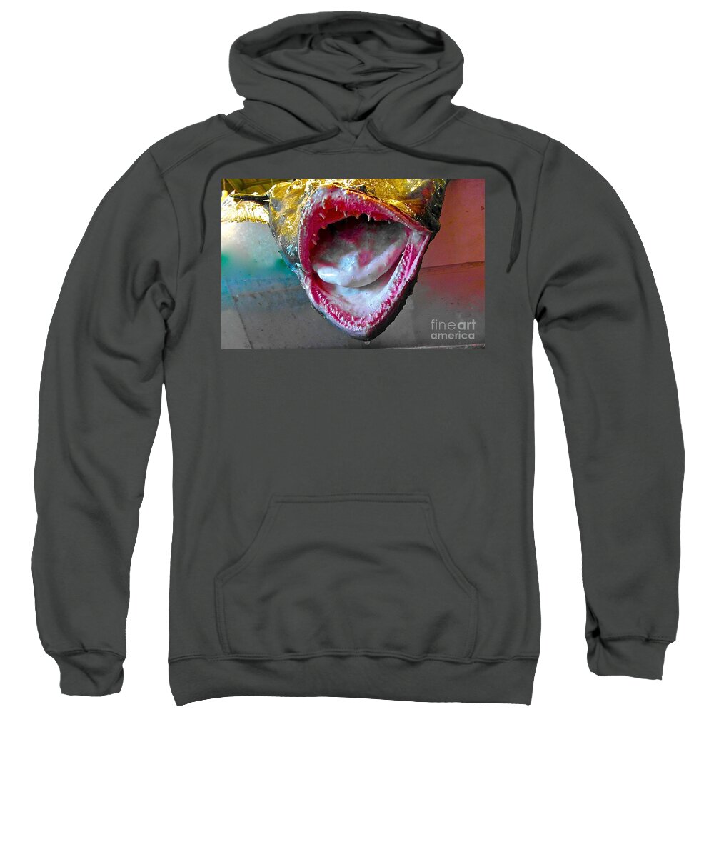Fish Sweatshirt featuring the photograph Fish mouth by Elisabeth Derichs