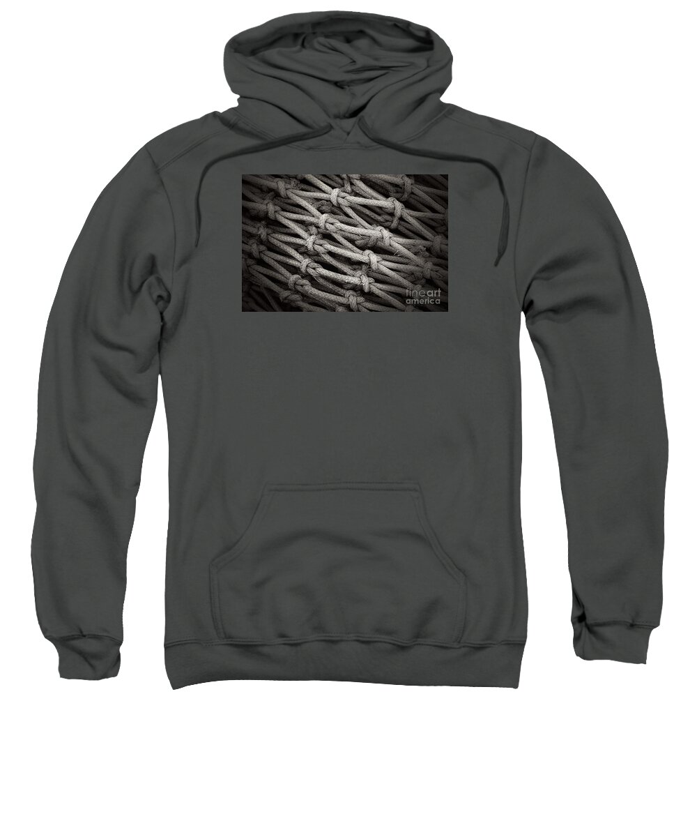 Rope Sweatshirt featuring the photograph Fishing Nets by Clare Bevan