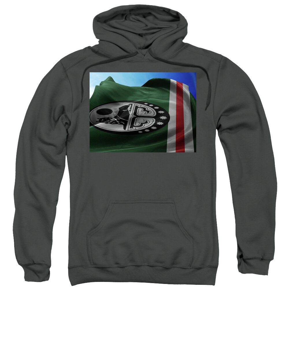Flag Of Chechnya Sweatshirt featuring the photograph Flag of Chechnya by Jackie Russo