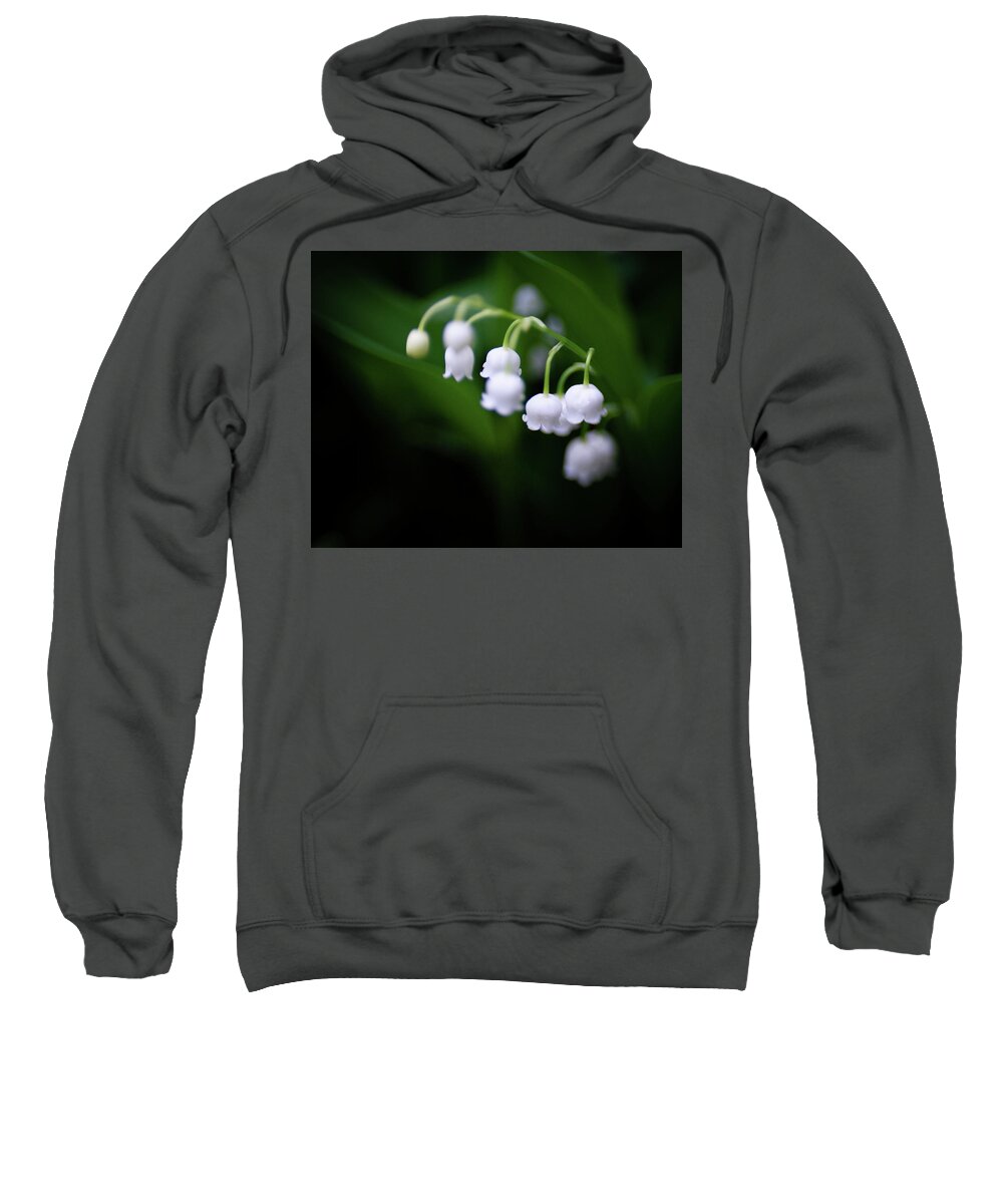 Lily Of The Valley Sweatshirt featuring the photograph Floral Innocence by Pamela Taylor