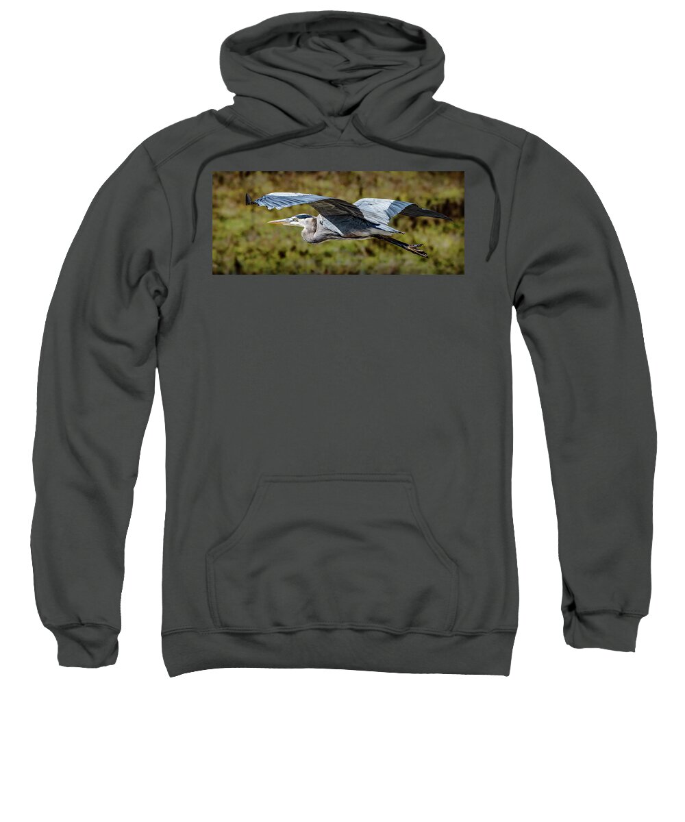 Bird Sweatshirt featuring the photograph Fly By by Bruce Bonnett